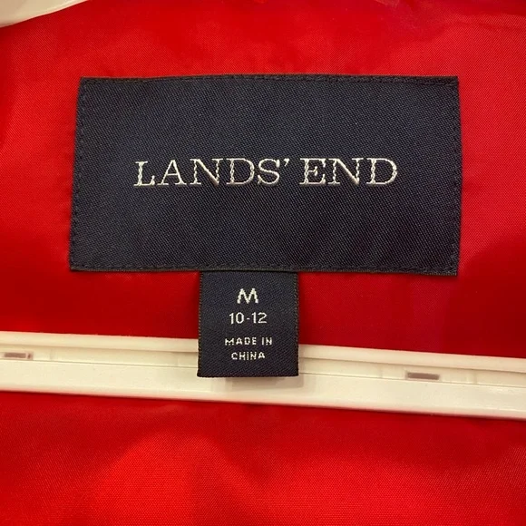 Lands’ End vibrant red puffer vest - Picture 4 of 4
